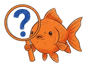 Hand-drawn illustration from “Goldfish Have a Three-Second Memory”