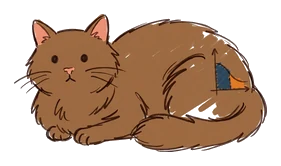 Hand-drawn illustration for the “The Verdict” section of “A Cat Only Lands On Its Feet If It Falls Far Enough”