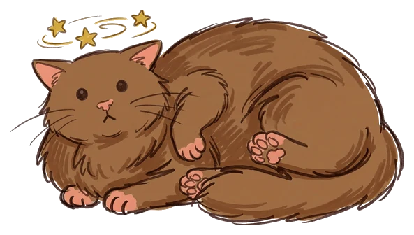 Hand-drawn illustration for the “The Short Fall” section of “A Cat Only Lands On Its Feet If It Falls Far Enough”