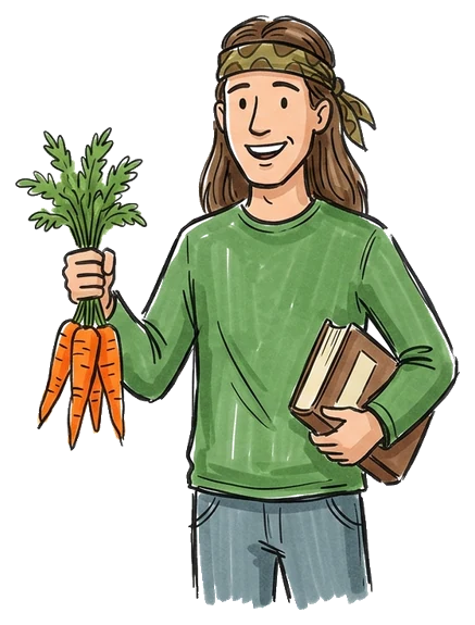 Hand-drawn illustration for the “The Health Tip” section of “Carrots Don't Give You Night Vision. Here's Who Lied.”