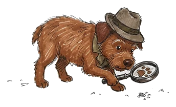 Hand-drawn illustration for the “The Motive” section of “The 7-Year Dog Myth Is on Trial”