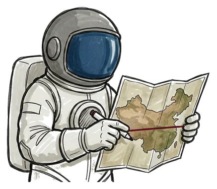 Hand-drawn illustration for the “Not One Wall, But Many” section of “You Can't See The Great Wall From Space. Here's Who Lied.”