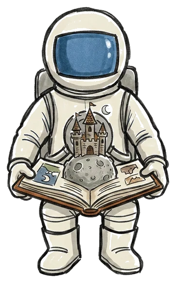 Hand-drawn illustration for the “The Power of a Good Story” section of “You Can't See The Great Wall From Space. Here's Who Lied.”